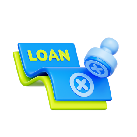 Loan Rejected  3D Icon