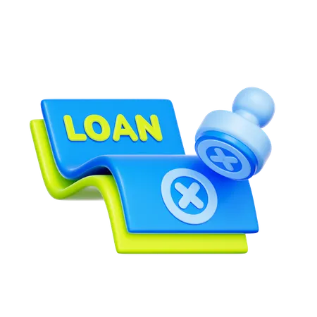 Loan Rejected  3D Icon