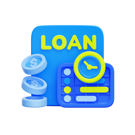 Loan Term Duration  3D Icon