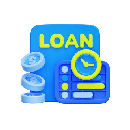 Loan Term Duration  3D Icon