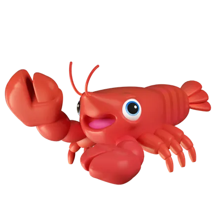 Lobster Illustration In 3 D Design 3D Icon