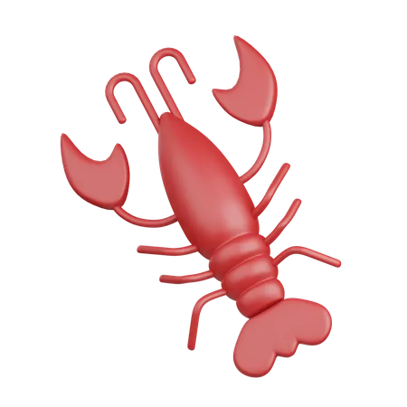 3 D Rendering Lobster Isolated Useful For Food Allergen Allergy Disease And Antigen Design Element 3D Icon