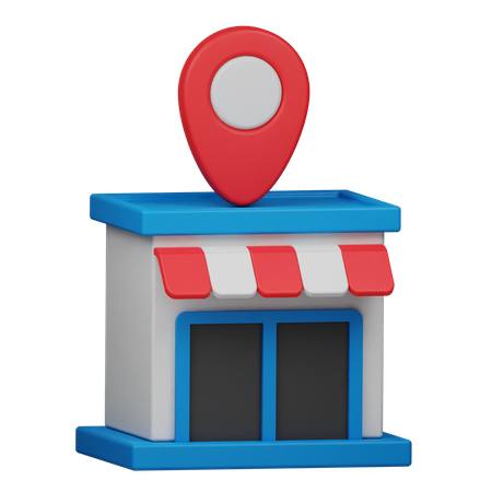 Localização da loja  3D Icon