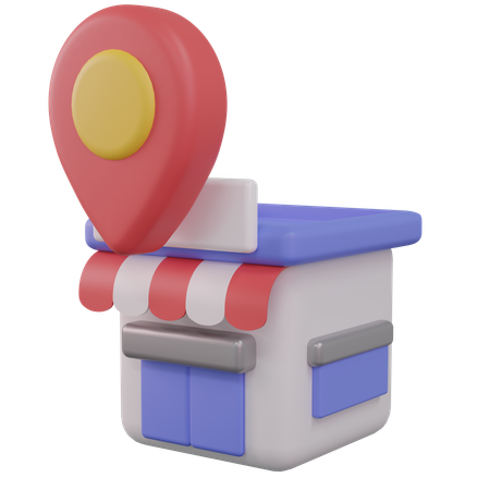 Localização da loja  3D Icon