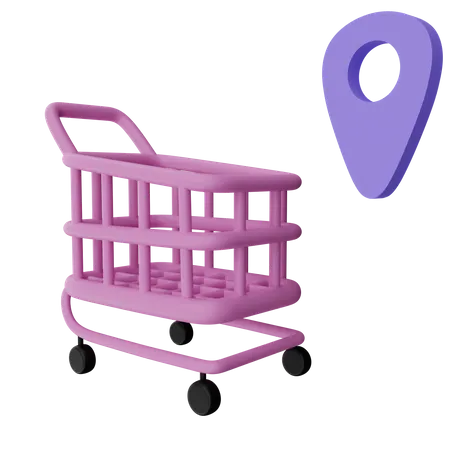 Local de compras  3D Illustration