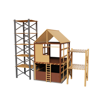 Local de construção  3D Icon