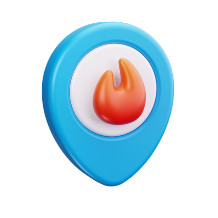 Localização do incêndio  3D Icon