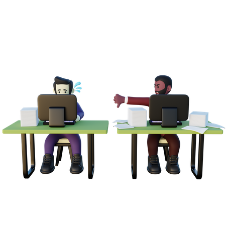 Local de trabalho tóxico  3D Icon
