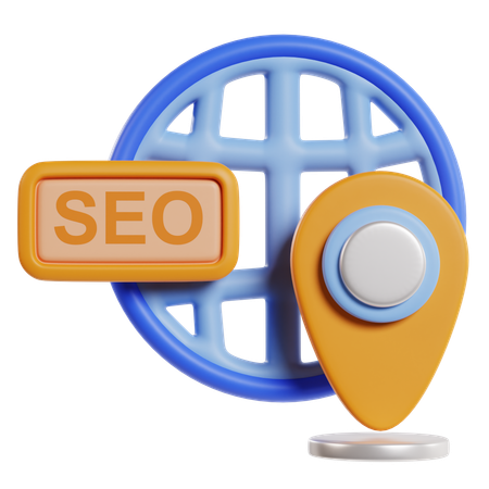 Serviços web locais de SEO  3D Icon