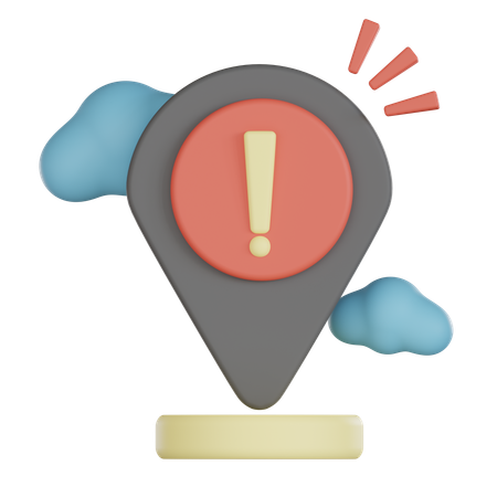 Alerte de localisation  3D Icon