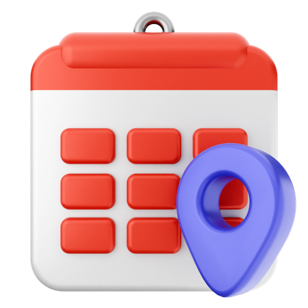 Calendrier de localisation  3D Icon