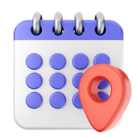 Calendrier de localisation  3D Icon