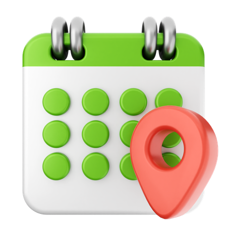 Calendrier de localisation  3D Icon