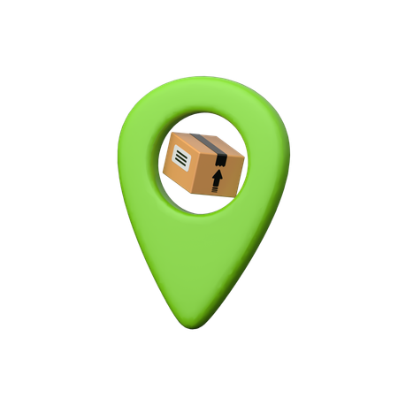 Localisation du colis de livraison en ligne.  3D Icon