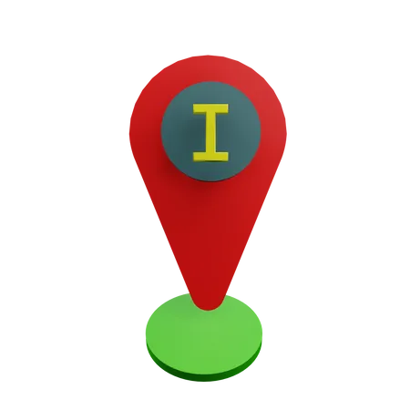 Informations de localisation  3D Icon