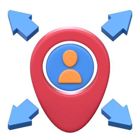 Localização  3D Icon