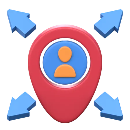 Localização  3D Icon