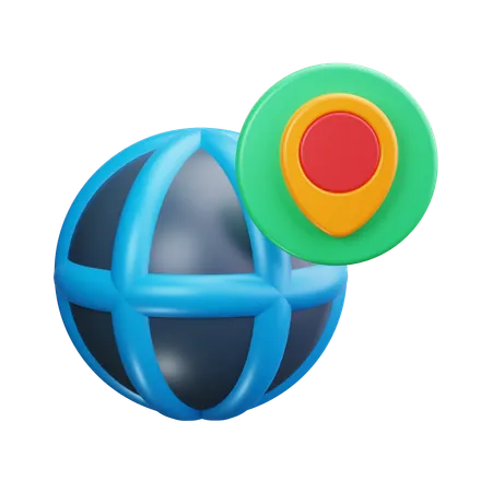 Localização  3D Icon