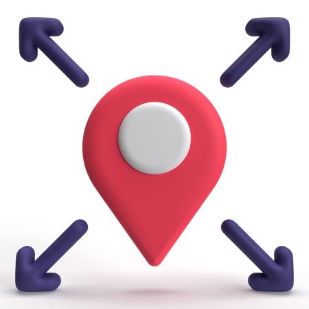 Localização  3D Icon