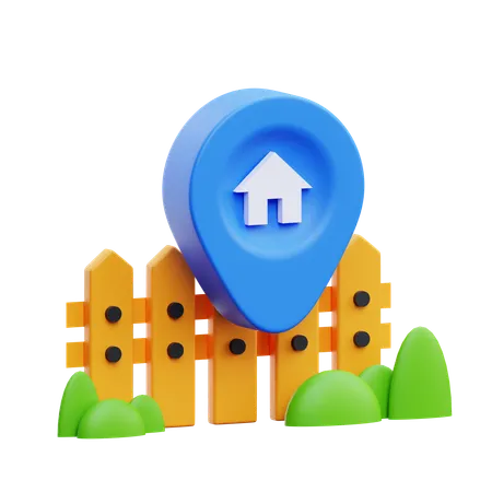 Localização  3D Icon