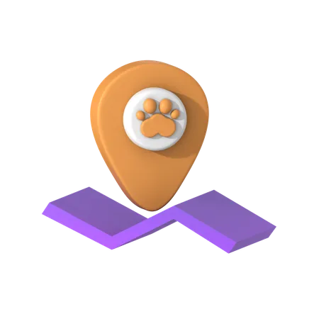 Localização  3D Icon