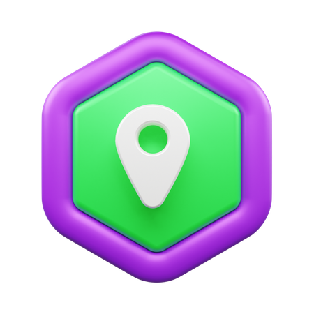 Localização  3D Icon