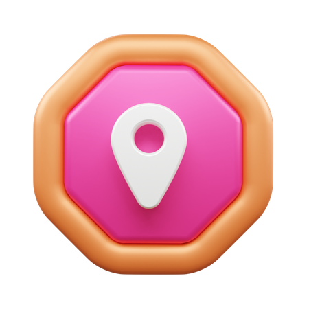 Localização  3D Icon