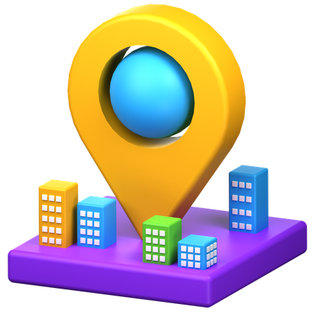 Localização  3D Icon