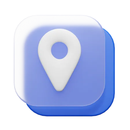 Localização  3D Icon