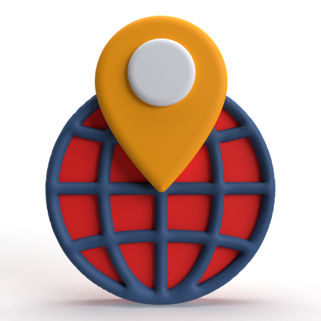 Localização  3D Icon