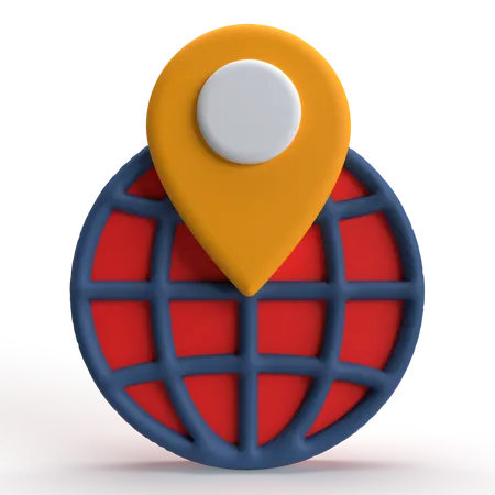 Localização  3D Icon