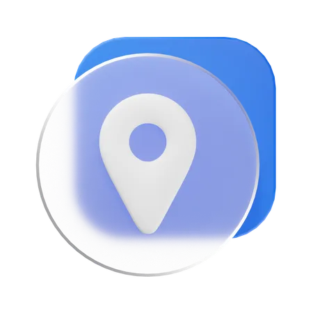 Localização  3D Icon