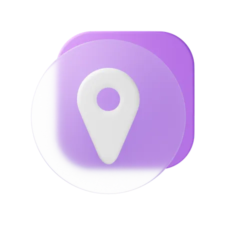 Localização  3D Icon