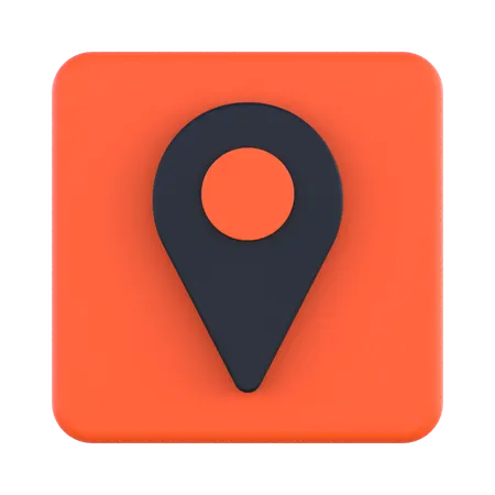 Localização  3D Icon