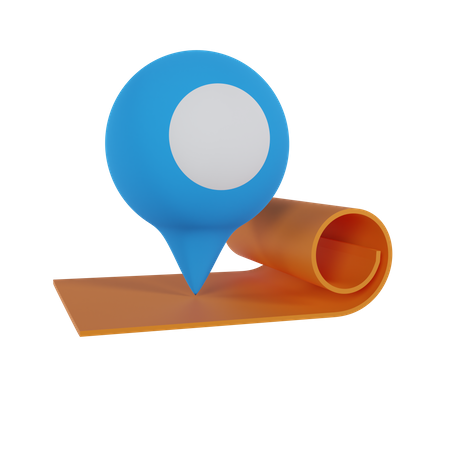 Localização  3D Icon