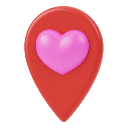 Localização amor  3D Icon