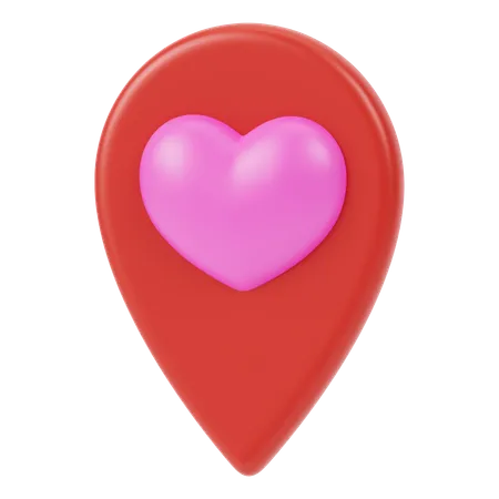 Localização amor  3D Icon