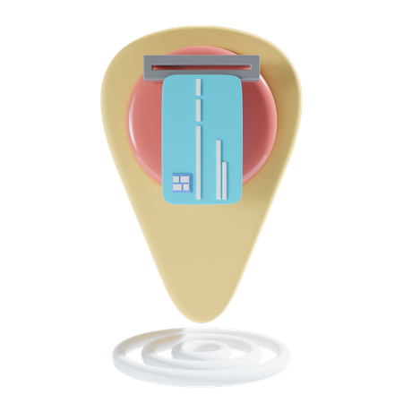 Localização do caixa eletrônico  3D Icon