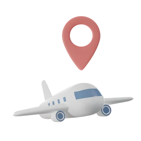 Localização do avião  3D Icon