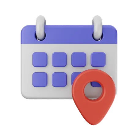 Calendário de localização  3D Icon