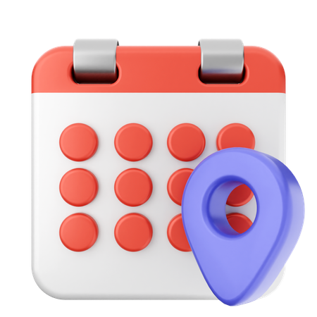 Calendário de localização  3D Icon