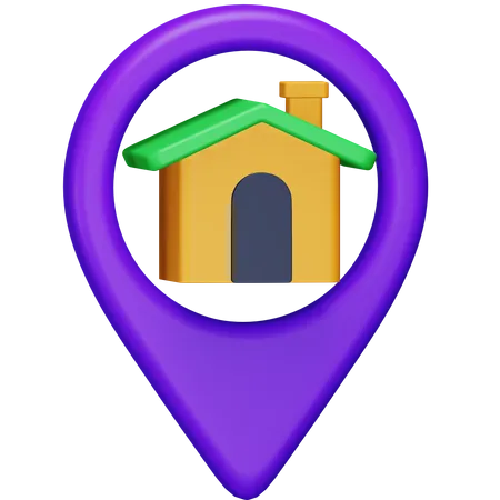 Localização residencial  3D Icon