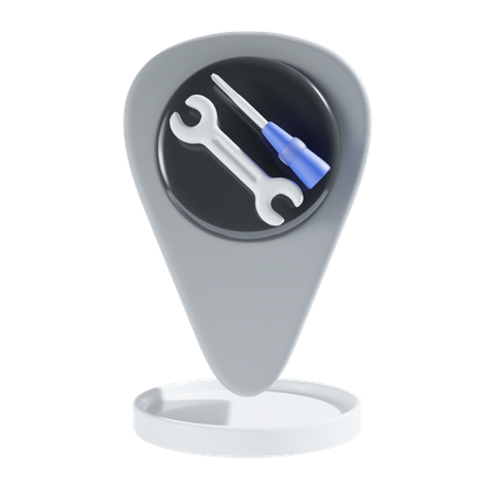 Localização do posto de serviço  3D Icon