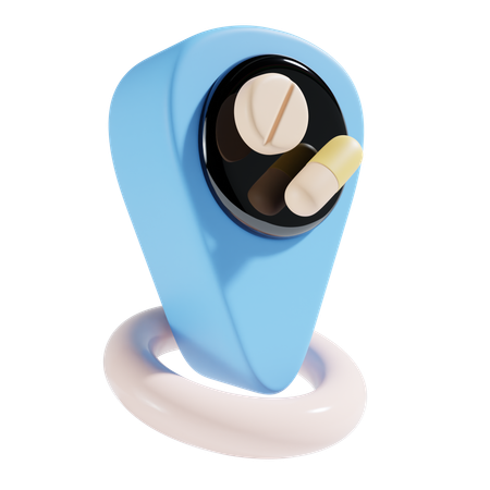 Localização da farmácia  3D Icon