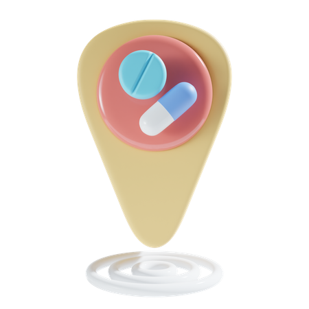 Localização da farmácia  3D Icon