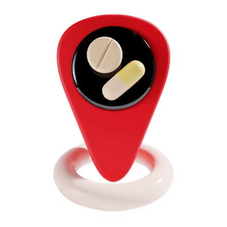Localização da farmácia  3D Icon