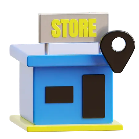 Localização da loja  3D Icon