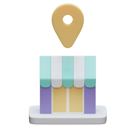 Localização da loja  3D Icon