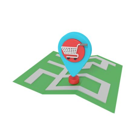 Localização da loja  3D Icon