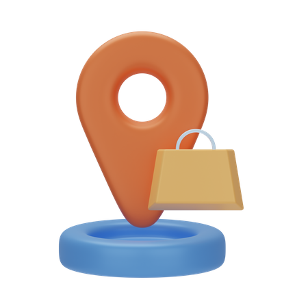 Localização da loja  3D Icon
